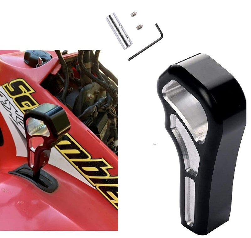 RobotPart Black Grip Billet Aluminum Shift Knob â€“ CNC Machined Shifter Handle with M8 x 1.25 Thread, Anodized Black Universal Fit for Polaris RZR, Honda Talon, Kawasaki KRX1000, Yamaha Wolverine, UTV/ATV - Image 2